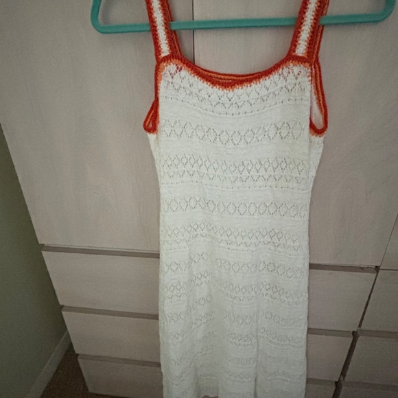 Sale! New Jessica Simpson White Crochet Sleeveless Dress w/ Crochet Straps - Picture 3 of 7